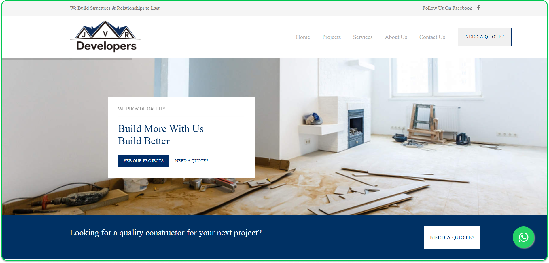 JVR Developers project website